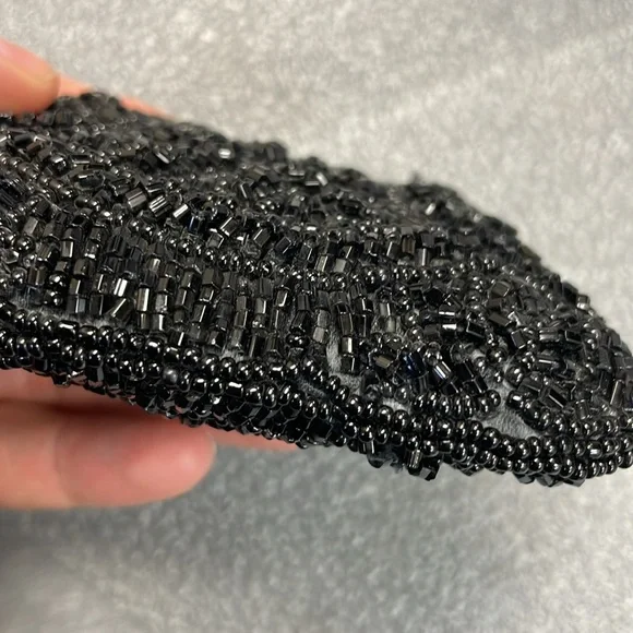 Beautiful Vintage Henry Birks Black Beaded Coin Purse - Picture 6 of 7